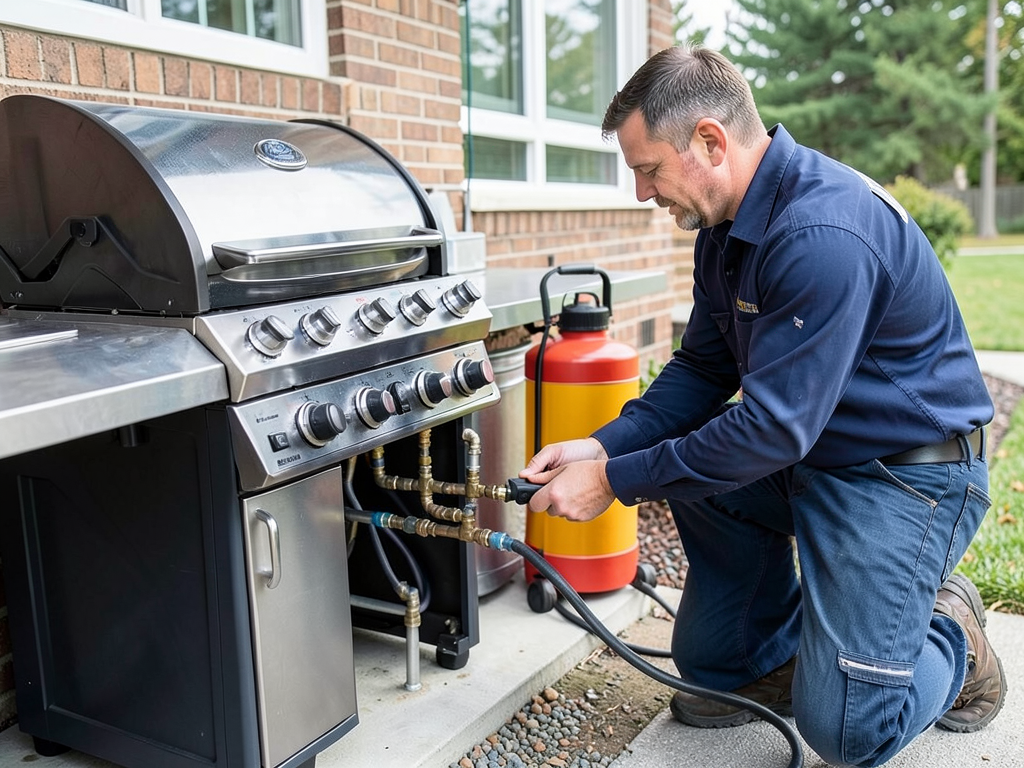 Expert gas line installation for outdoor kitchens