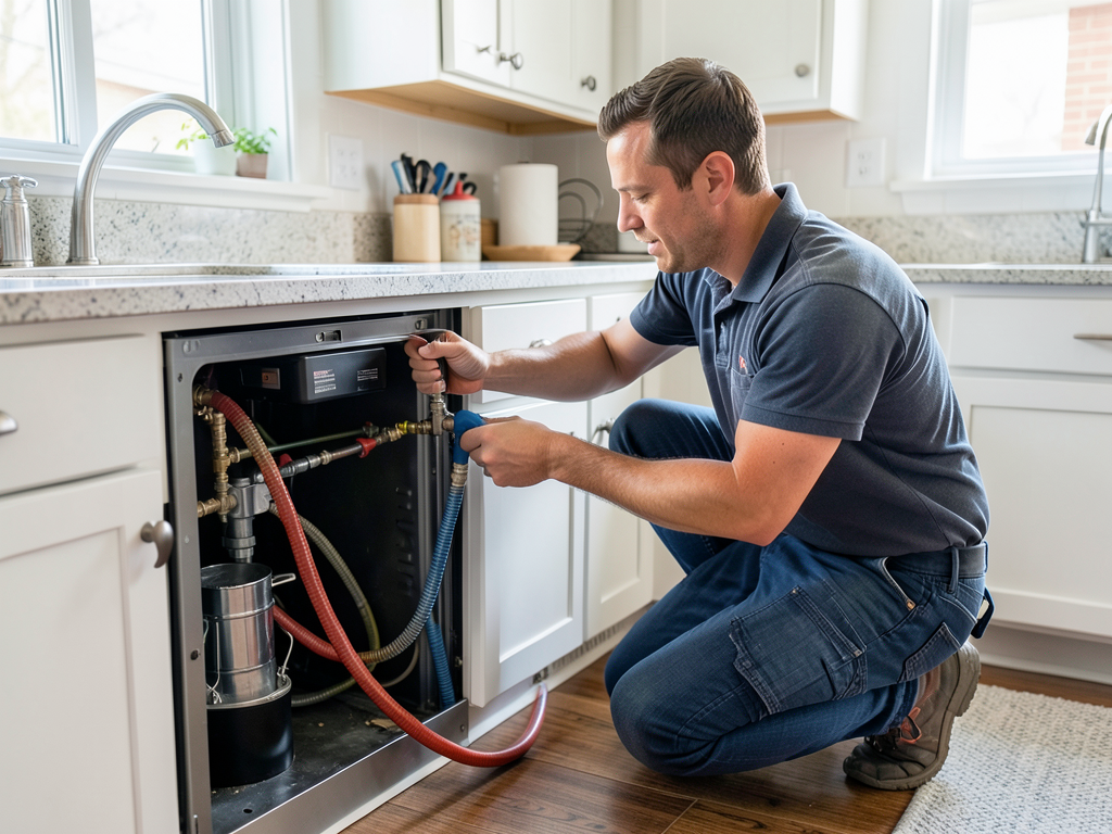 Getting a professional to install your new dishwas